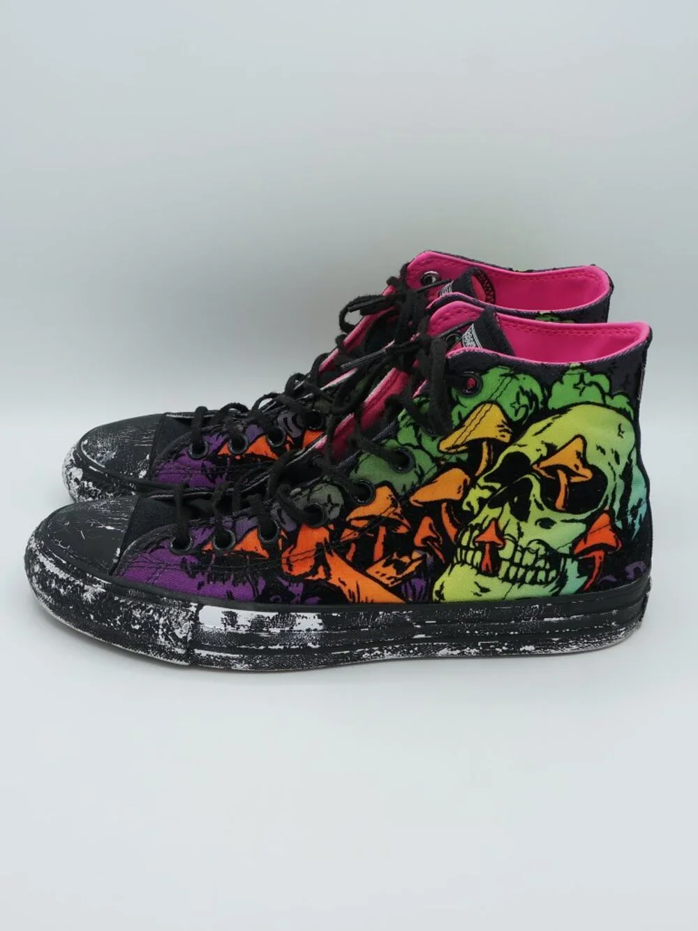 Converse Chuck Taylor All Star Pro High Top Rainbow Skull Sneakers Men's Size 8
